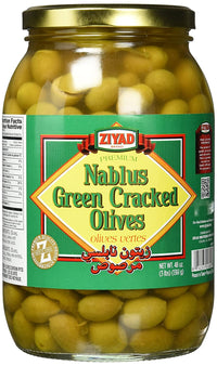 Ziyad Balady Green Cracked Olives زيتون بلدي اخضر مرصوص