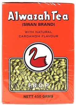 Tea Wazah w/Cardamom  شاي الوزة بطعم الهيل -خشن  Imported From Sri Lanka 360 gr