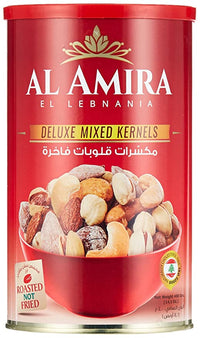 Al-Amira Kernels Nuts Premium Roasted Lebanese Kernel Nuts Mix Mix of Pistachios, Almonds, Cashews, Peanuts, Hazelnuts. GMO Free, Cholesterol Free Roasted Nuts (not Fried) Product of Lebanon