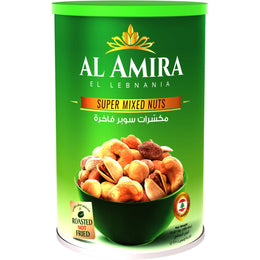 Al Amira Super Baked Mixed Nuts  Naturally Cholesterol Free Product of Lebanon ISO 22000 Certified 450 GR