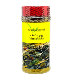 Mansaf Spice بهار منسف This spice is most popular for its unique Middle Eastern blend that creates an authentic taste that cannot be found in any other spice. Mansaf Spice is used for the national dish of Jordan called Mansaf and includes all the necessary spices.  8 oz Jar