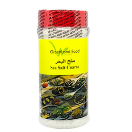 Sea Salt Coarse ملح البحر This product is one of the most essential products of every dish. Salt is a necessity to add flavor to hands down every single dish. Sea Salt is also a great source of calcium, potassium, iron, and zinc.  16 oz Jar